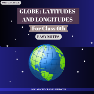 Understanding Latitudes and Longitudes with a globe, showing how they help in identifying locations on Earth for Class 6 Geography.